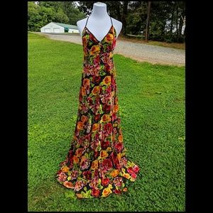 Ecote Lilyhandra Floral Burnout Maxi Dress